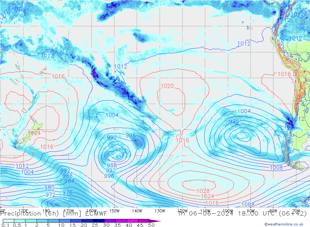 opad (6h) ECMWF czw. 06.06.2024 00 UTC