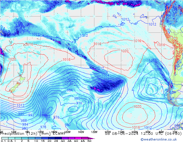 opad (12h) ECMWF so. 08.06.2024 00 UTC