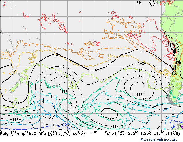 Z500/Rain (+SLP)/Z850 ECMWF Ter 04.06.2024 12 UTC