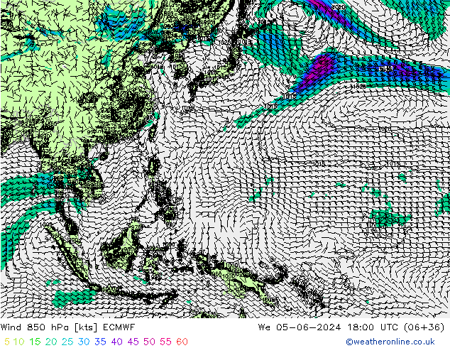 Wind 850 hPa ECMWF We 05.06.2024 18 UTC