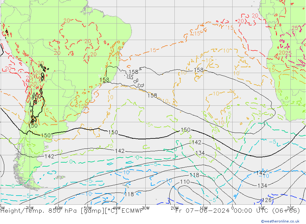 Z500/Rain (+SLP)/Z850 ECMWF пт 07.06.2024 00 UTC