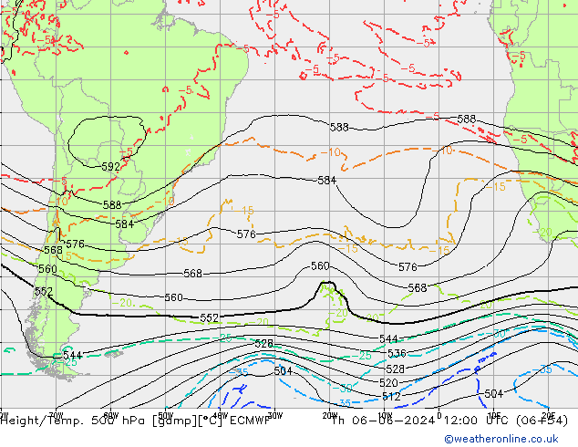 Z500/Rain (+SLP)/Z850 ECMWF чт 06.06.2024 12 UTC