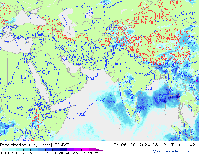 Z500/Yağmur (+YB)/Z850 ECMWF Per 06.06.2024 00 UTC