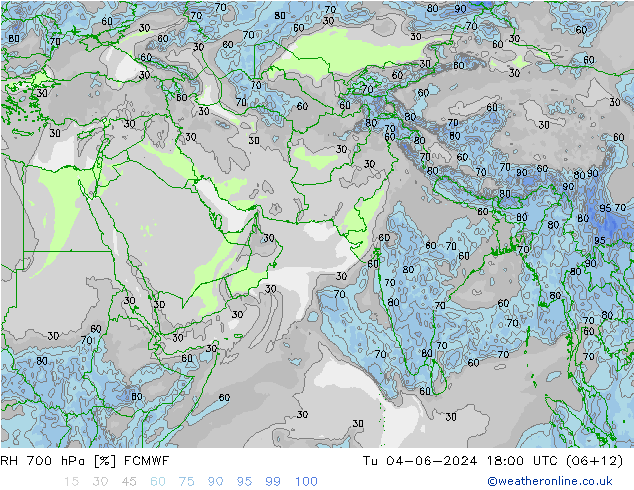 RV 700 hPa ECMWF di 04.06.2024 18 UTC