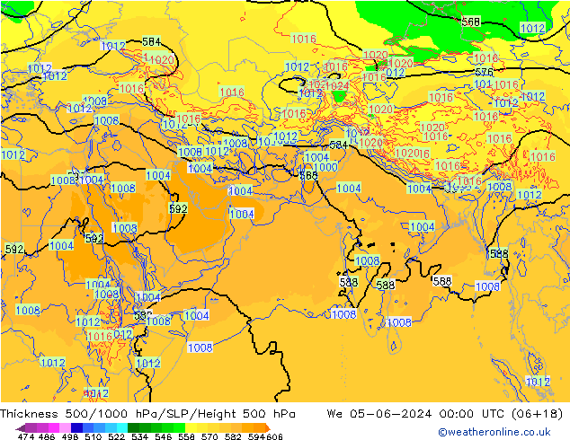 Thck 500-1000hPa ECMWF We 05.06.2024 00 UTC