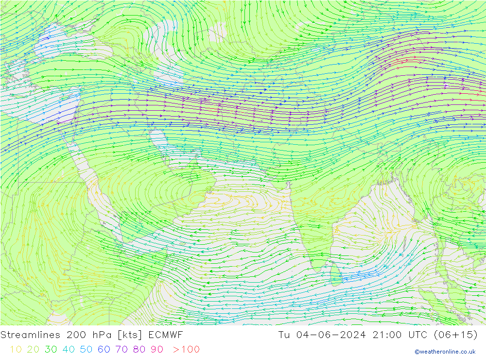 Rüzgar 200 hPa ECMWF Sa 04.06.2024 21 UTC