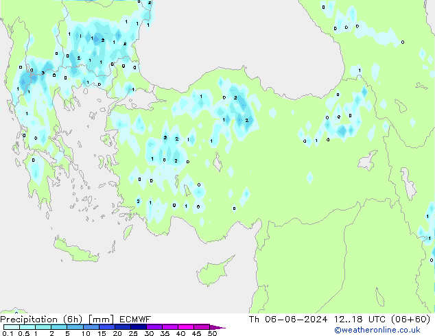 Z500/Rain (+SLP)/Z850 ECMWF Čt 06.06.2024 18 UTC