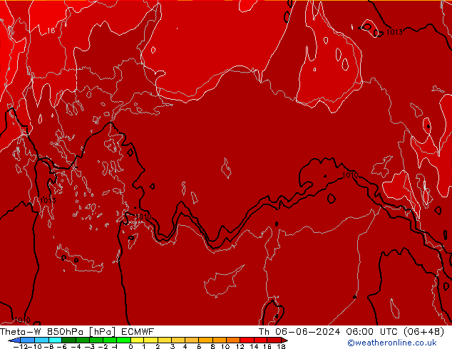 Theta-W 850hPa ECMWF Th 06.06.2024 06 UTC