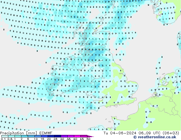 Precipitación ECMWF mar 04.06.2024 09 UTC