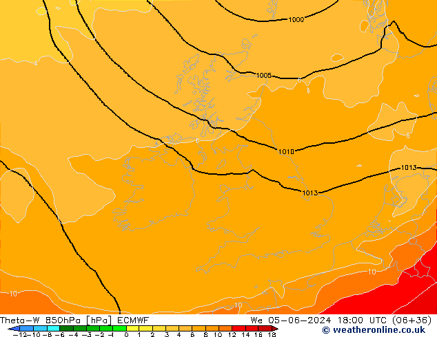 Theta-W 850hPa ECMWF  05.06.2024 18 UTC