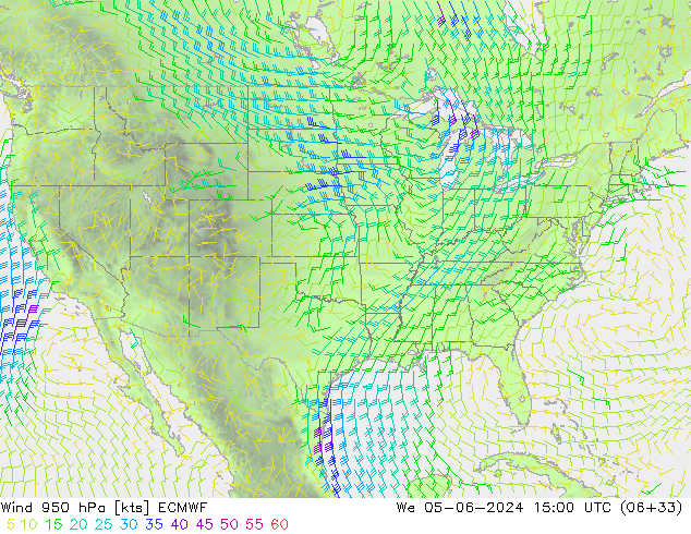 Wind 950 hPa ECMWF We 05.06.2024 15 UTC