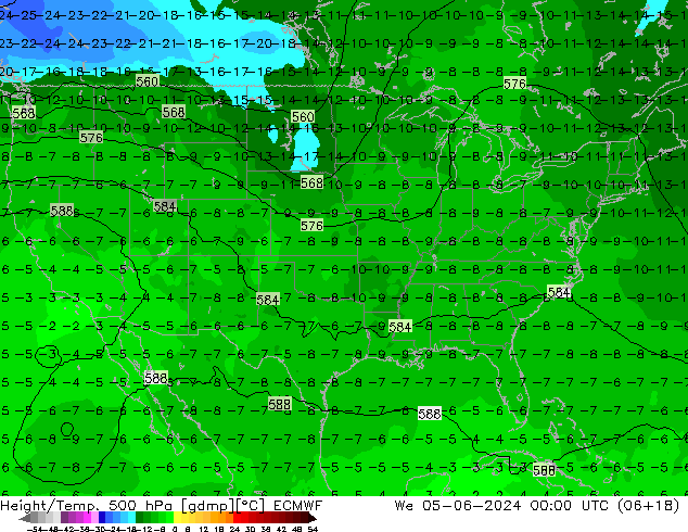 Z500/Regen(+SLP)/Z850 ECMWF wo 05.06.2024 00 UTC