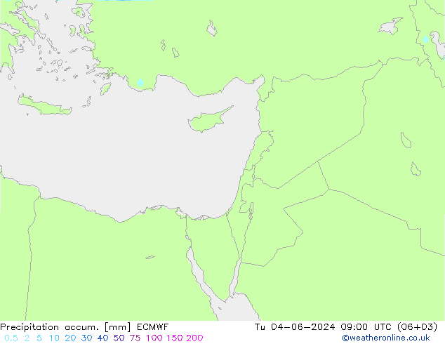 Precipitation accum. ECMWF  04.06.2024 09 UTC