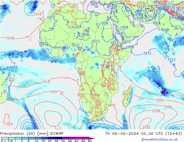 Z500/Rain (+SLP)/Z850 ECMWF  06.06.2024 06 UTC