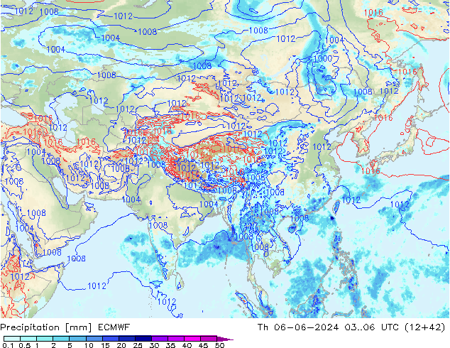 Precipitation ECMWF Th 06.06.2024 06 UTC