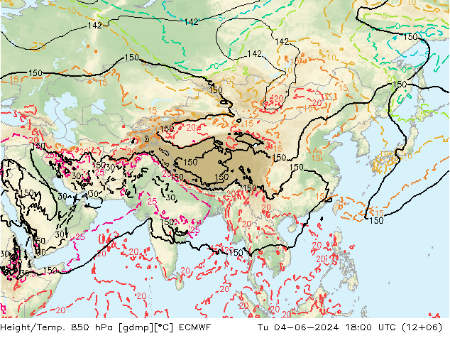 Z500/Rain (+SLP)/Z850 ECMWF mar 04.06.2024 18 UTC