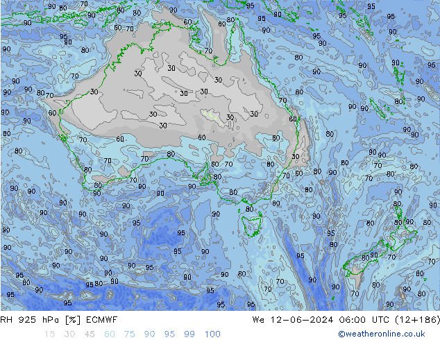 RH 925 hPa ECMWF St 12.06.2024 06 UTC