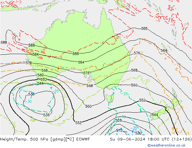 Z500/Rain (+SLP)/Z850 ECMWF ��� 09.06.2024 18 UTC