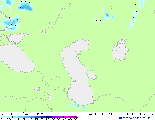 Srážky ECMWF St 05.06.2024 03 UTC