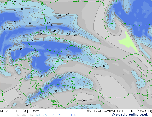 RV 300 hPa ECMWF wo 12.06.2024 06 UTC