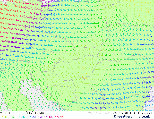 Wind 500 hPa ECMWF wo 05.06.2024 15 UTC