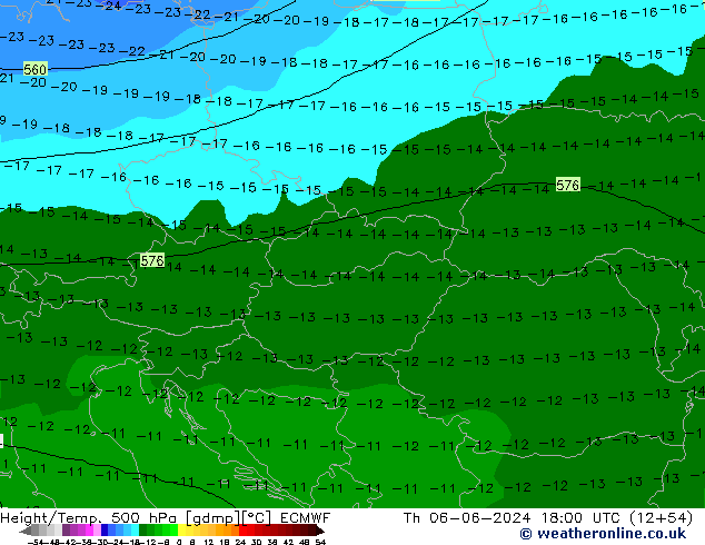 Z500/Rain (+SLP)/Z850 ECMWF Qui 06.06.2024 18 UTC