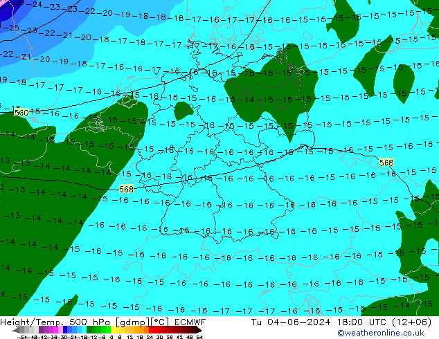 Z500/Rain (+SLP)/Z850 ECMWF Tu 04.06.2024 18 UTC