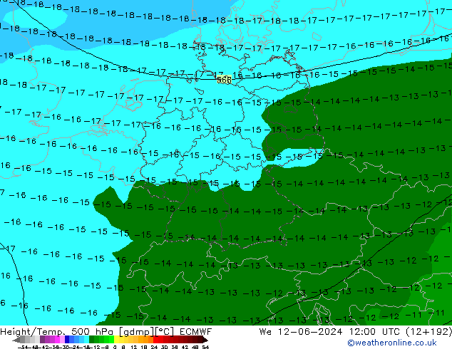 Z500/Rain (+SLP)/Z850 ECMWF ср 12.06.2024 12 UTC