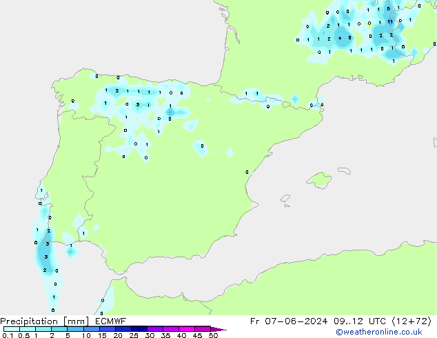 Precipitación ECMWF vie 07.06.2024 12 UTC