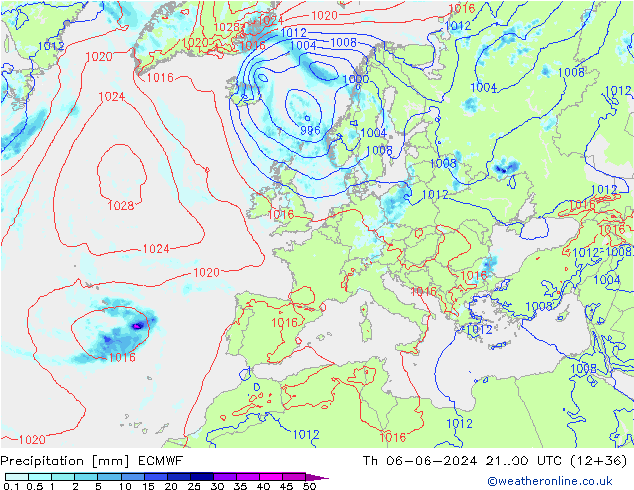 opad ECMWF czw. 06.06.2024 00 UTC