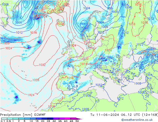 Precipitación ECMWF mar 11.06.2024 12 UTC