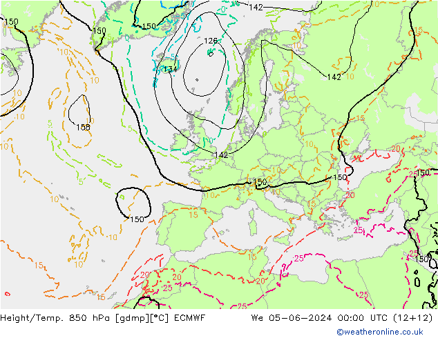 Z500/Rain (+SLP)/Z850 ECMWF śro. 05.06.2024 00 UTC