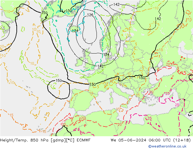 Height/Temp. 850 hPa ECMWF  05.06.2024 06 UTC