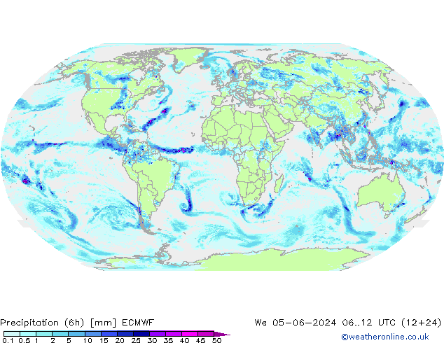 Z500/Rain (+SLP)/Z850 ECMWF Mi 05.06.2024 12 UTC