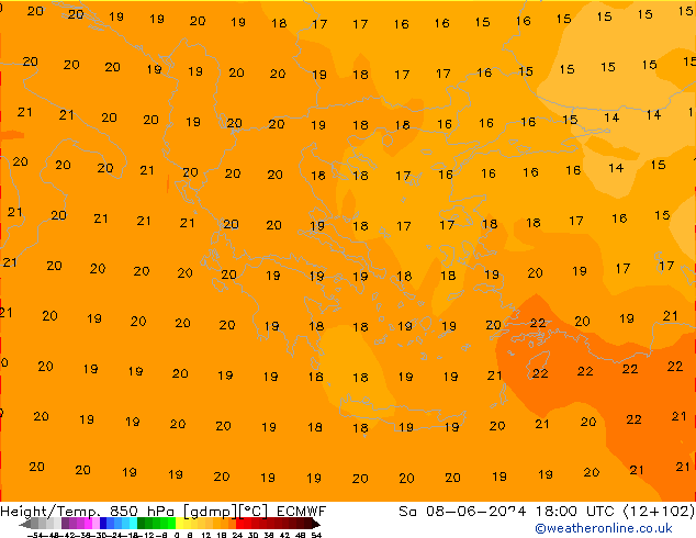 Z500/Rain (+SLP)/Z850 ECMWF sáb 08.06.2024 18 UTC