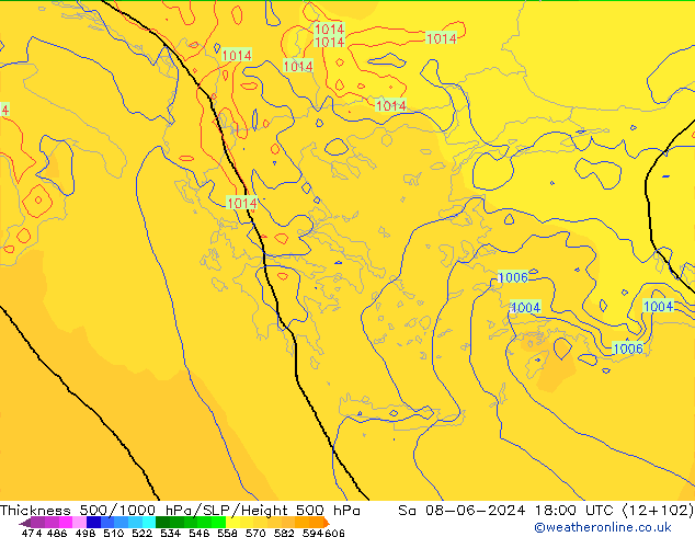 Thck 500-1000hPa ECMWF Sa 08.06.2024 18 UTC