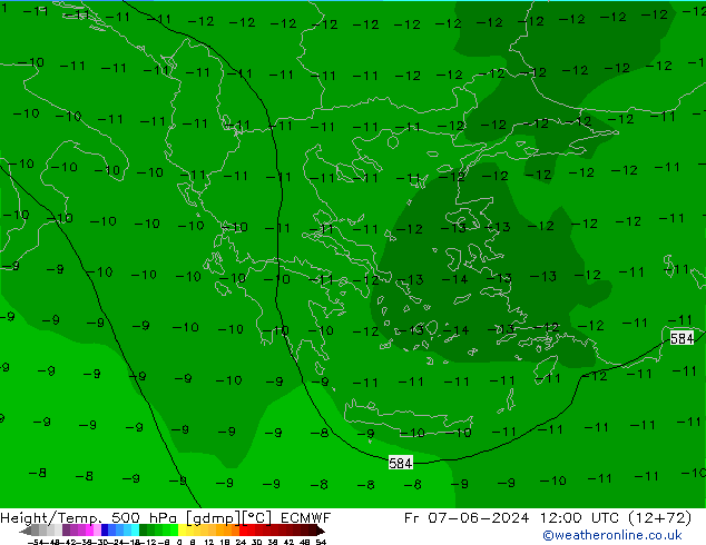 Z500/Rain (+SLP)/Z850 ECMWF pt. 07.06.2024 12 UTC