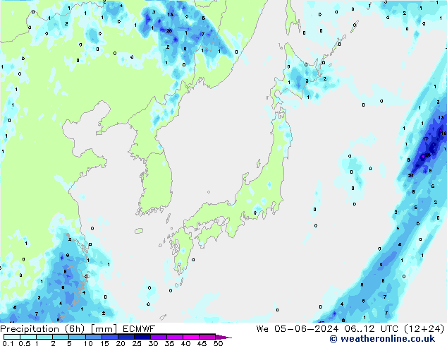 Z500/Rain (+SLP)/Z850 ECMWF We 05.06.2024 12 UTC