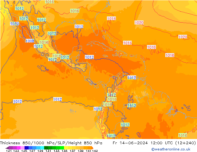 Thck 850-1000 hPa ECMWF Sex 14.06.2024 12 UTC