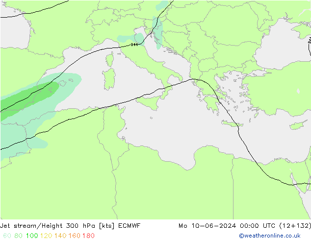 Jet Akımları ECMWF Pzt 10.06.2024 00 UTC