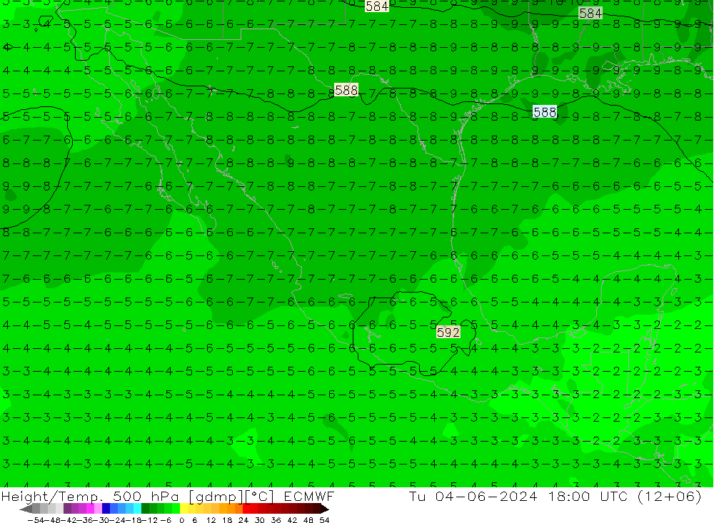 Z500/Rain (+SLP)/Z850 ECMWF mar 04.06.2024 18 UTC