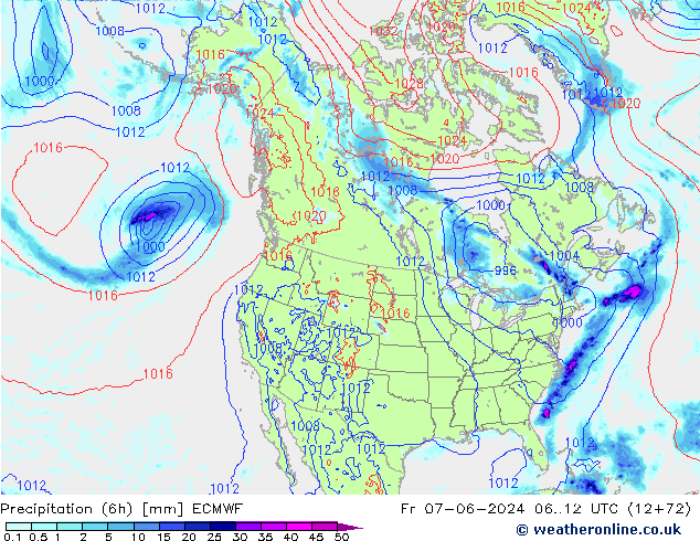 Z500/Rain (+SLP)/Z850 ECMWF pt. 07.06.2024 12 UTC