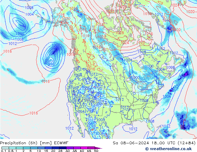 Z500/Rain (+SLP)/Z850 ECMWF So 08.06.2024 00 UTC