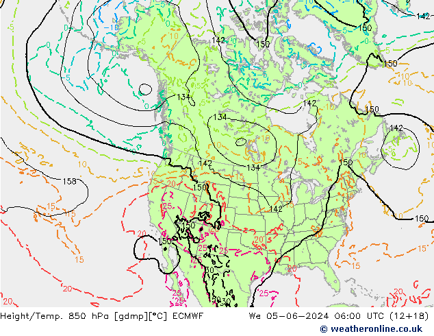 Z500/Rain (+SLP)/Z850 ECMWF St 05.06.2024 06 UTC