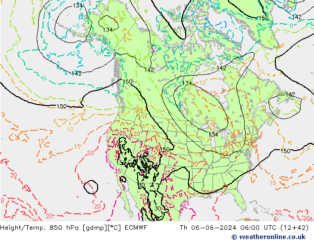 Z500/Rain (+SLP)/Z850 ECMWF чт 06.06.2024 06 UTC