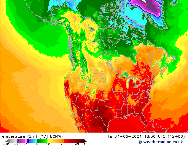 Temperatura (2m) ECMWF mar 04.06.2024 18 UTC