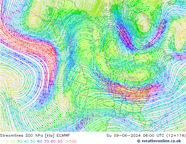  200 hPa ECMWF  09.06.2024 06 UTC