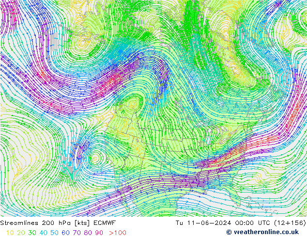 Rüzgar 200 hPa ECMWF Sa 11.06.2024 00 UTC