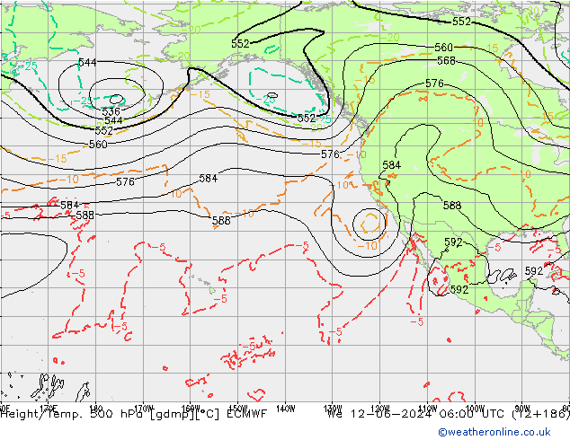 Z500/Rain (+SLP)/Z850 ECMWF ср 12.06.2024 06 UTC