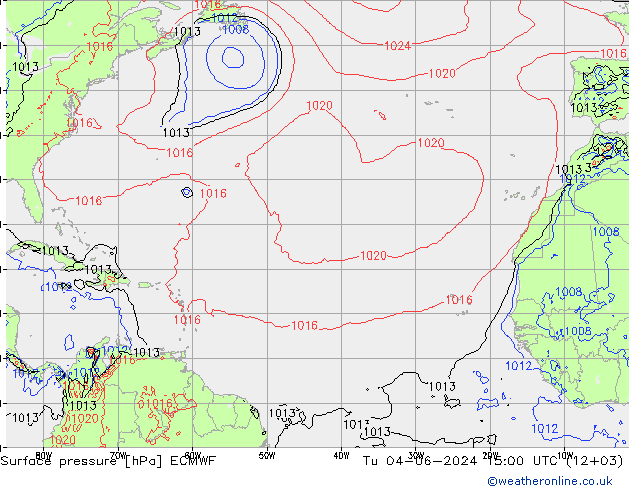 pression de l'air ECMWF mar 04.06.2024 15 UTC